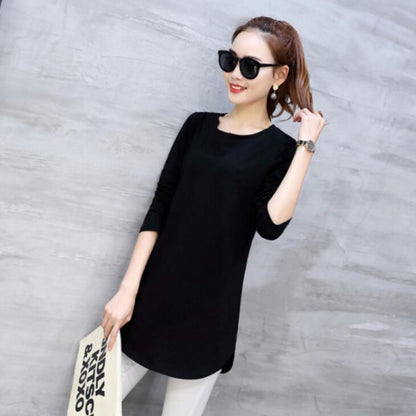 Casual Slim Solid Color Top Bottoming Shirt