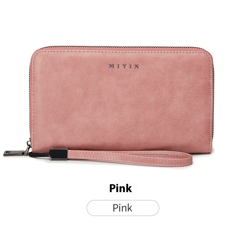 Anti-theft Swiping Retro Oil Wax Skin Large-capacity Handbag