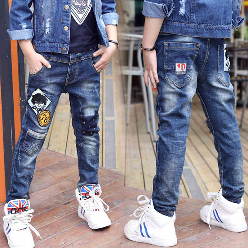 Boys Jeans Autumn Winter New One-Piece Velvet Luxe Insulation