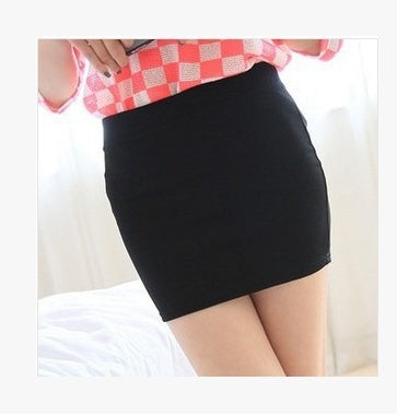 Fashion Women Ladies Sexy Summer Packs Hip Pencil Skirt High Waist Pleated Elastic Slim Mini Skirts for Office Party