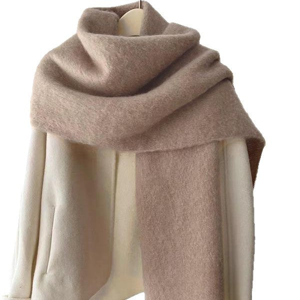 Women's Wool-like Autumn And Winter Solid Color Comfortable Scarf High Quality