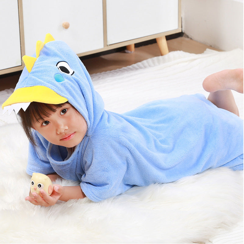 The Absorbent Cloak: Wearable Coral Fleece Hooded Towel
