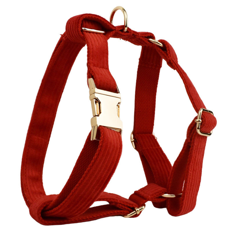 Corduroy Pet Collar Traction Rope