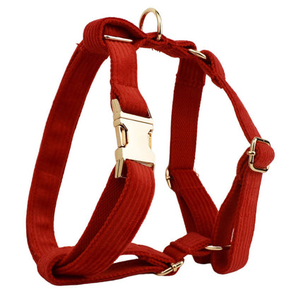 Corduroy Pet Collar Traction Rope