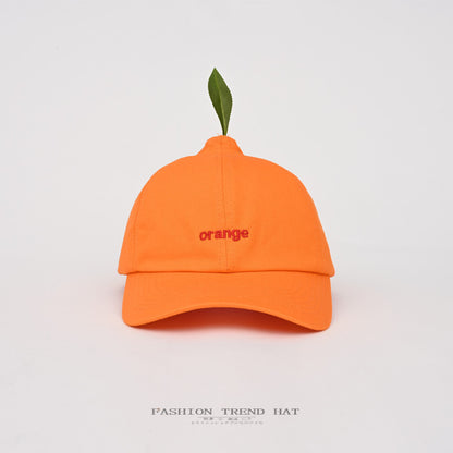Cute Funny Tangerine Baseball Cap Female Spring And Summer Travel Photo