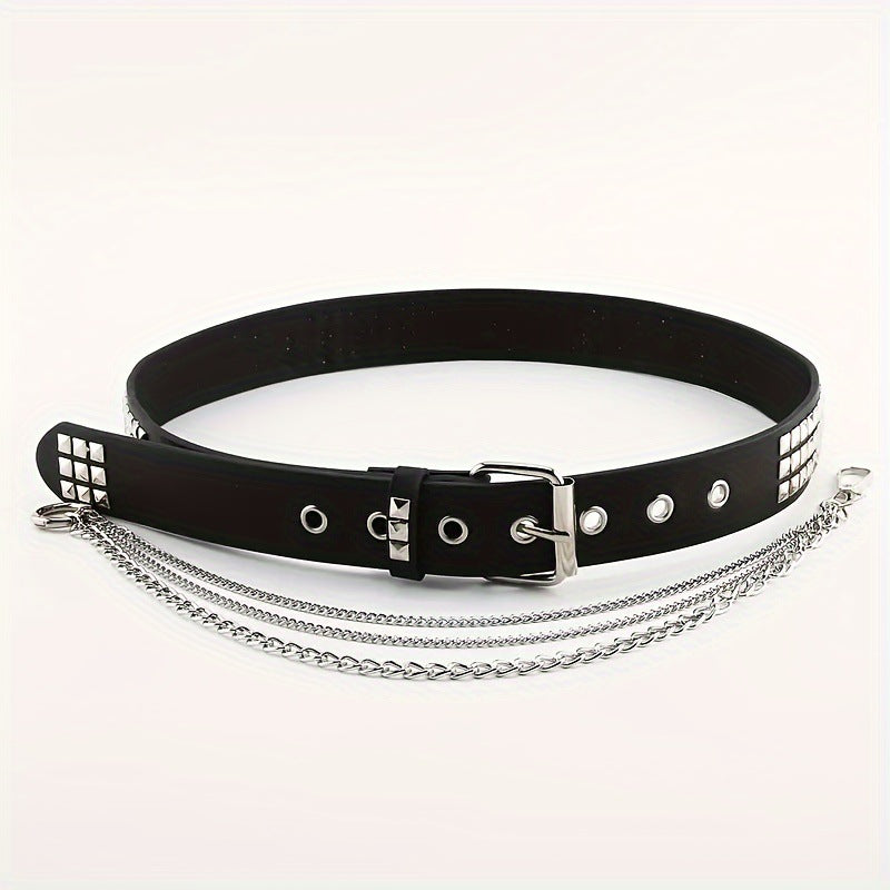 Women's Stylish Adjustable Rivet Lanyard Belt