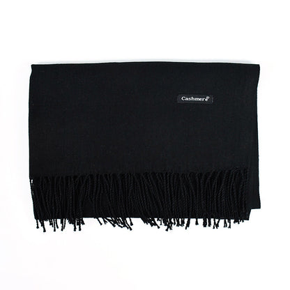Women's Solid Color Scarf Tassel Scarf