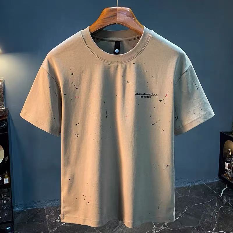 Trendy Splash-ink T-shirt Short-sleeved Men