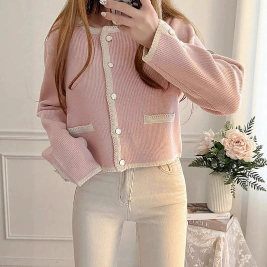 Single-breasted Knitted Cardigan Women Coat