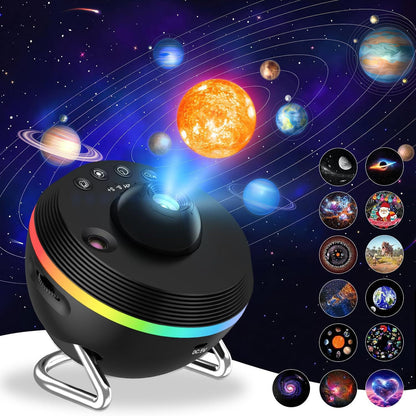 13 In 1 Ultra Clear Galaxy Projector Lamp Rotary Space Ball Planetarium Projector Lights