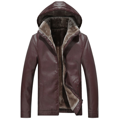 Mens Fashion Casual Zipper Slit Pocket Hooded Turn-Down Collar Coat Urban Edge