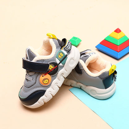 The Leather Hearth: Leather Short-Plush Boys’ Walking Cotton Shoes