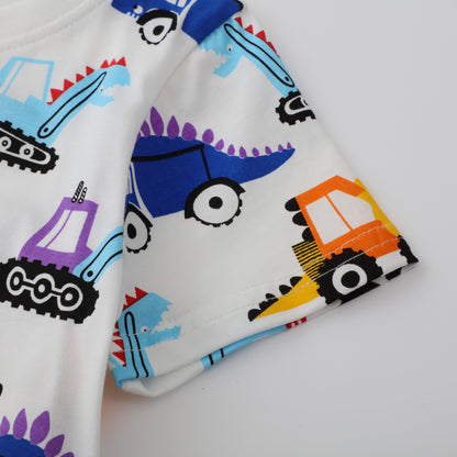 The Knitted Artisan: Boys’ Cute Print Cotton Knitted T-Shirt