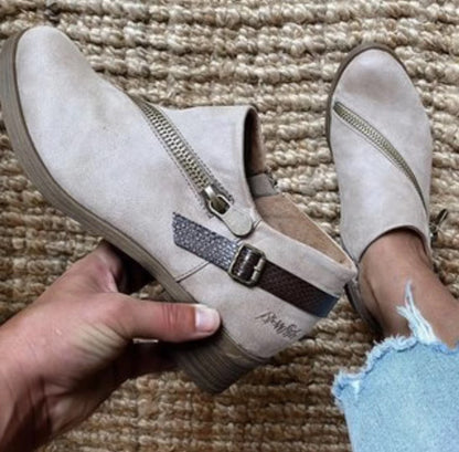 Best Mid Heel Boots For Women With Zipper Closure And Comfortable Ankle Support