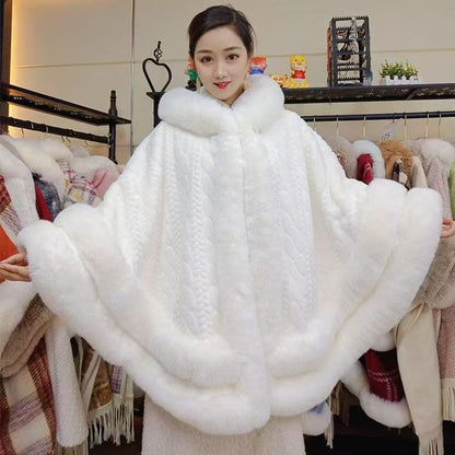 High-grade Solid Color Flannel Cloak