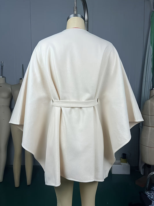 Women's Blended Cloak Type Coat Casual Slim-fit Figure Flattering