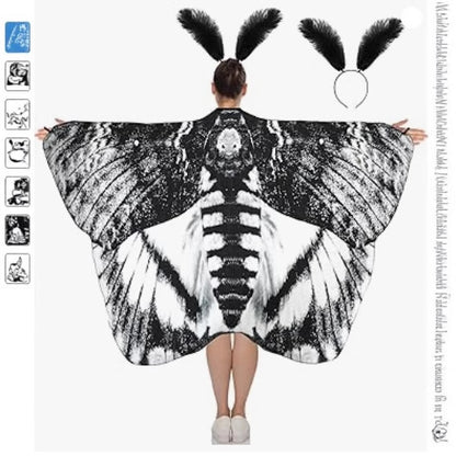 Halloween Cloak Rotating Butterfly Shawl Decoration