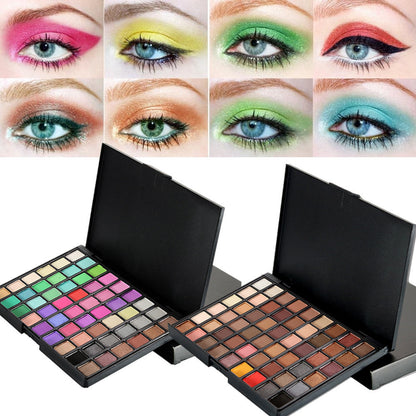 Portable 54 Color Eye Shadow Palette for Everyday Natural Shimmer