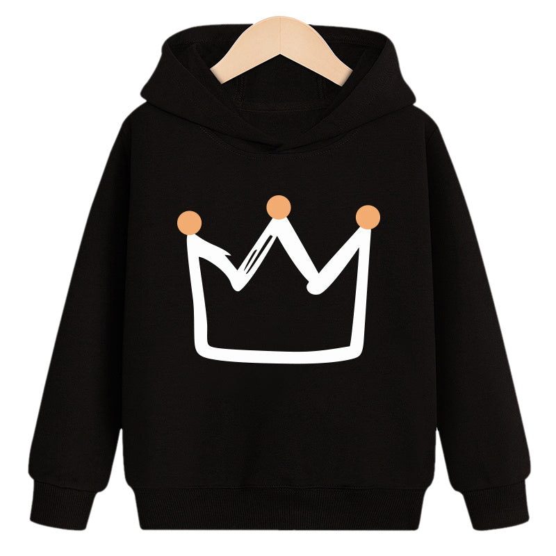 Royal Crest Hooded Velvet Plush Sweatshirt