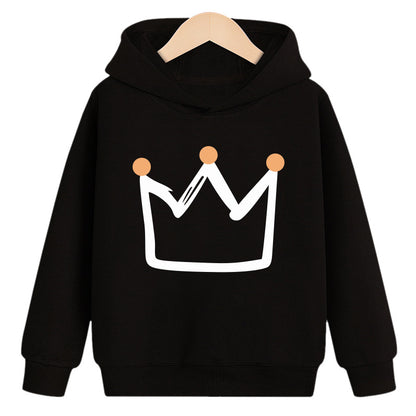 Royal Crest Hooded Velvet Plush Sweatshirt