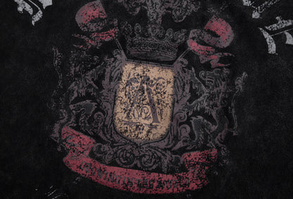 Gothic Letters Distressed Cotton T-shirt For Men