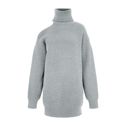 Fashion Pullover Knitting Turtleneck Off-the-shoulder Sweater