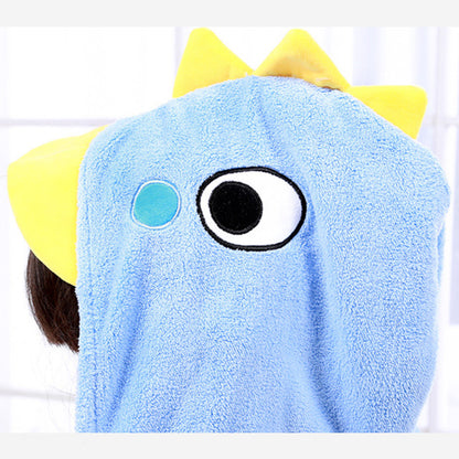 The Absorbent Cloak: Wearable Coral Fleece Hooded Towel