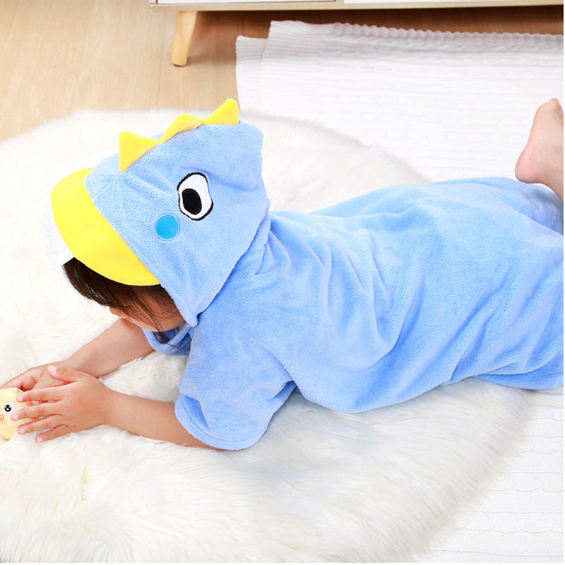 The Absorbent Cloak: Wearable Coral Fleece Hooded Towel