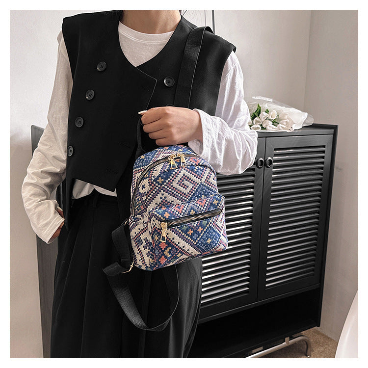Ladies Backpack Western Style Personality Fashion Bag