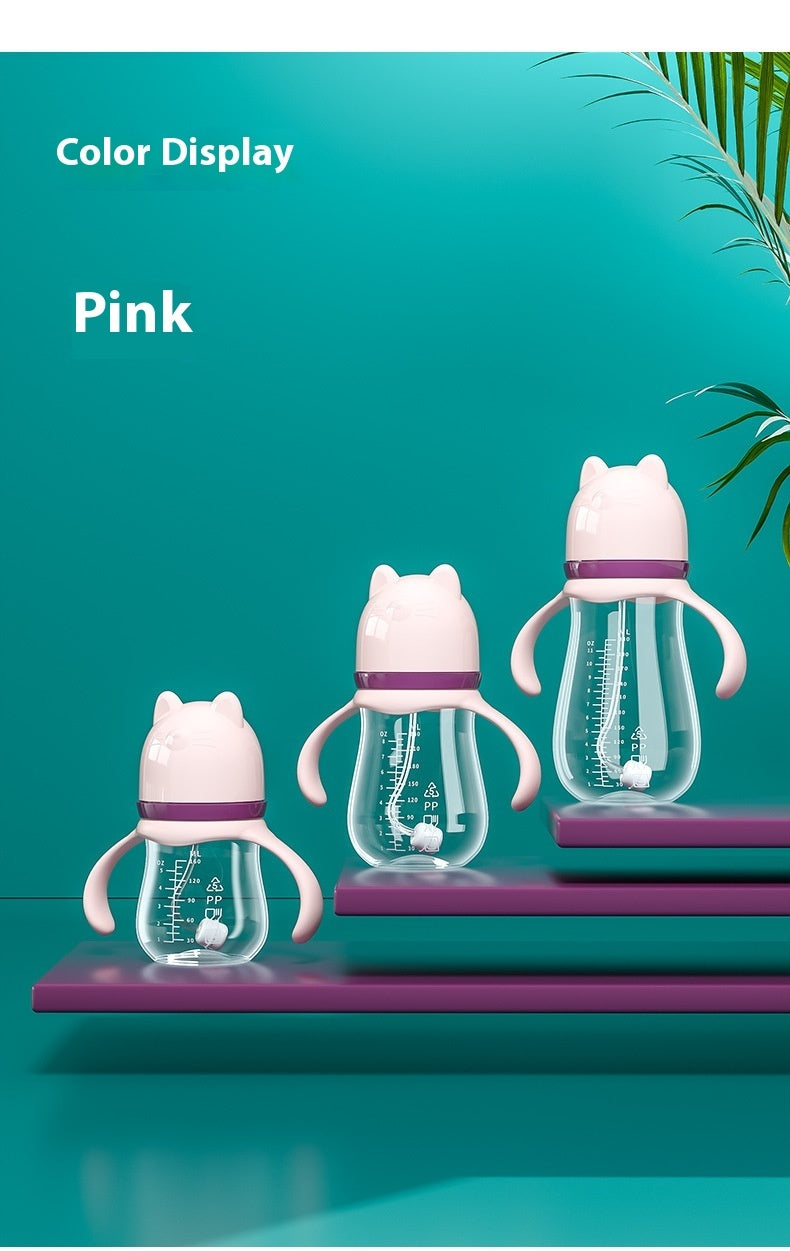 Wide Caliber: PP Straw Baby Water & Milk Feeding Bottle