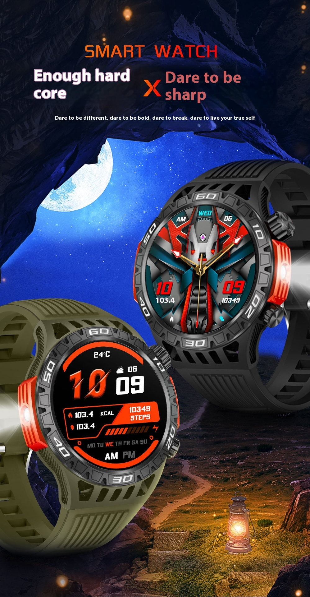 The HT22 Explorer: Outdoor Compass & Flashlight Sports Watch