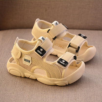 Anti-Kick Shield: Boys’ Soft-Sole Protective Beach Shoes