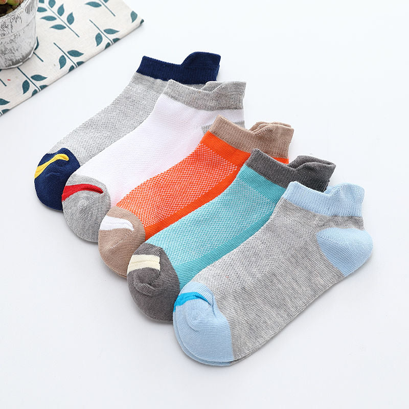 The Summer Lattice: Thin Mesh-Breathable Cotton Boat Socks
