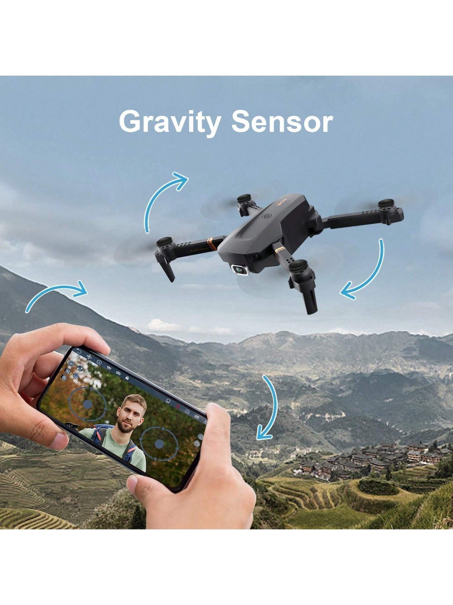 V4 Foldable Mini Drone With Camera 4K 1080P HD Drone ,3 Batteries,Drones For Adults Kids,Remote-controlled Quadcopter,Logistics Is Randomly Sent By UPS,USPS,