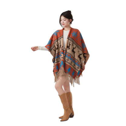Autumn And Winter Ethnic Style Warm Shawl
