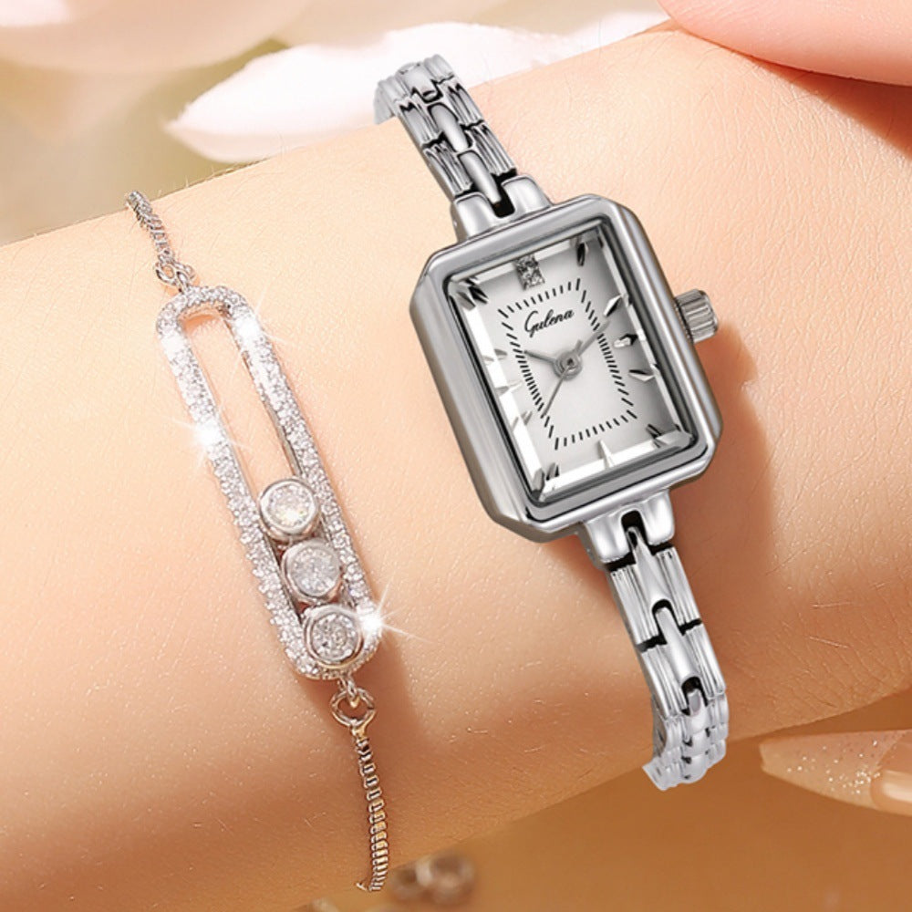 Niche Mini Small Golden Thin Chain Women's Quartz Watch