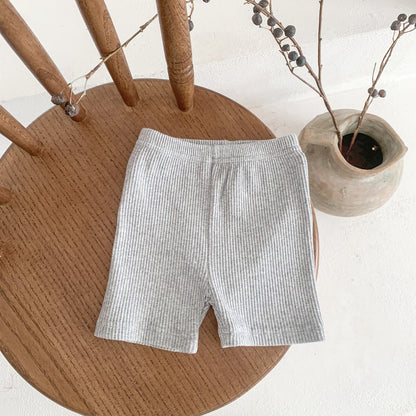 Boys And Girls Fashion Solid Color Casual Shorts