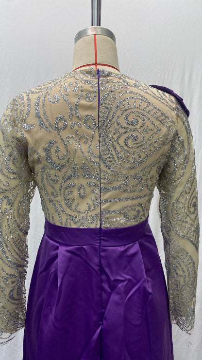 Women's Clothing Ding Sprinkle Gold Purple Sequins Dress