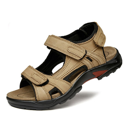 Roman Heritage: Outdoor Leather Roman-Style Sandals