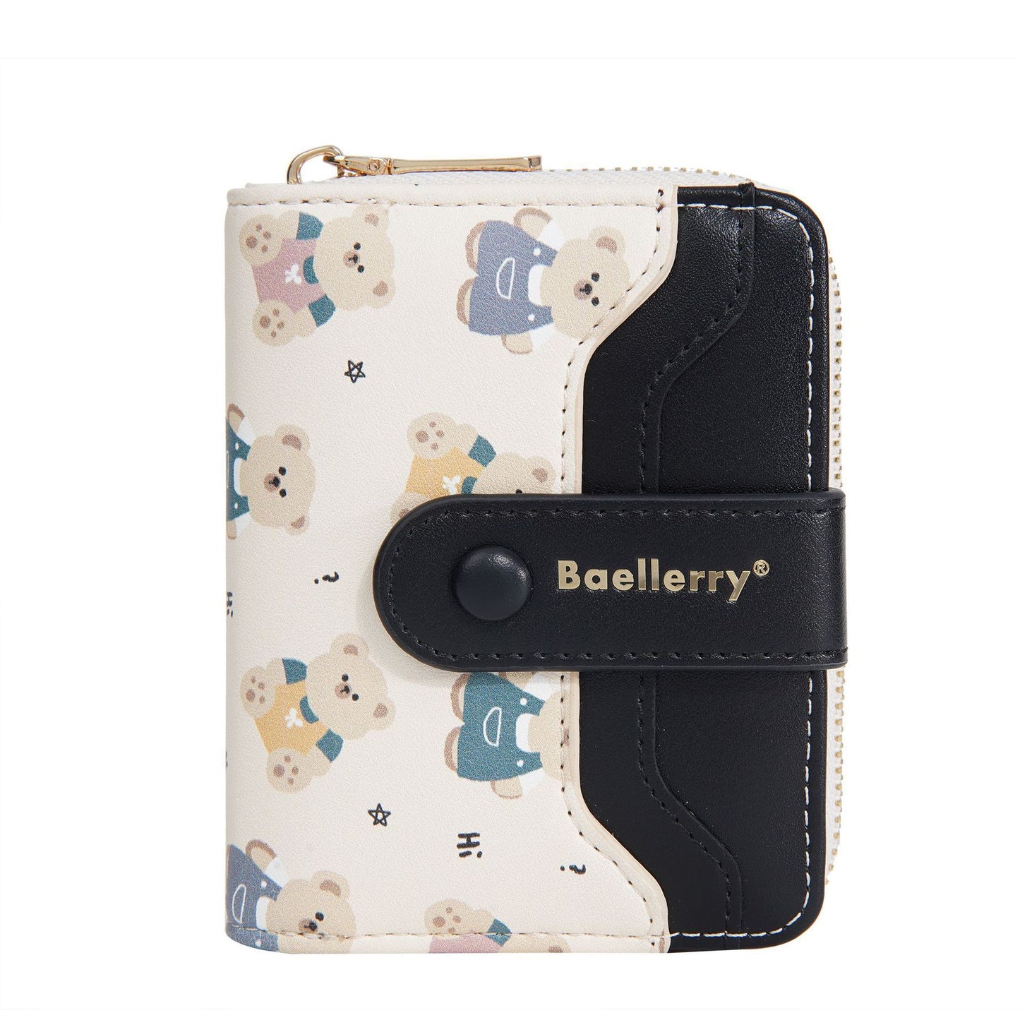 Short Little Bear Cartoon Printed Women's Wallet