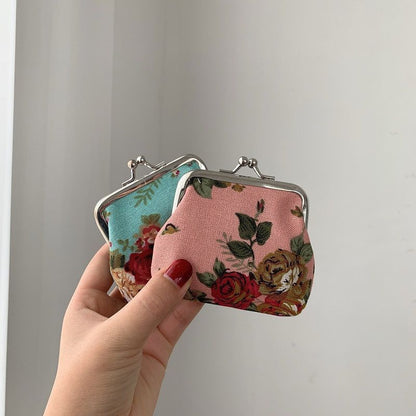Retro Mini Canvas Coin Purse