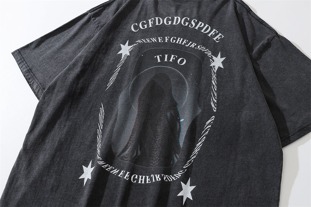 Fashion American Printed T-shirt Men