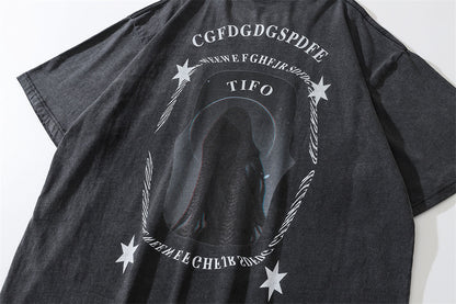 Fashion American Printed T-shirt Men