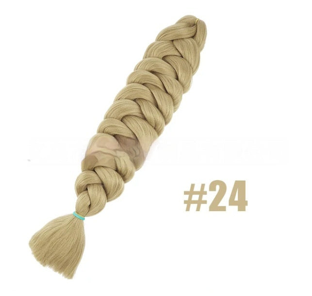 High Temperature Fiber Wig Black And Golden Braids Hair Extension Big Braids