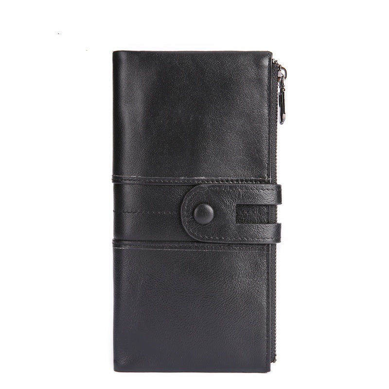 Retro Women's Leather Wallet Fashion Rfid Long Wallet