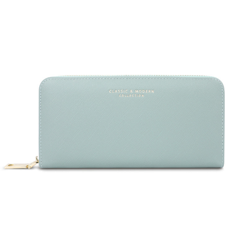 Wallet Fashion Women's Long Cross Pattern Zipper
