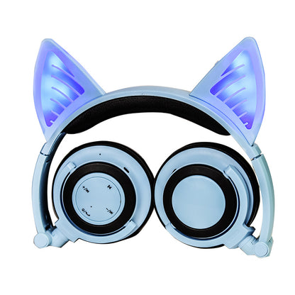 GlowFold: Illuminated Foldable Over-Ear Wireless Bluetooth Headphones