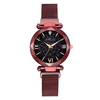 Starry Quartz Watch Lazy Magnet Strap