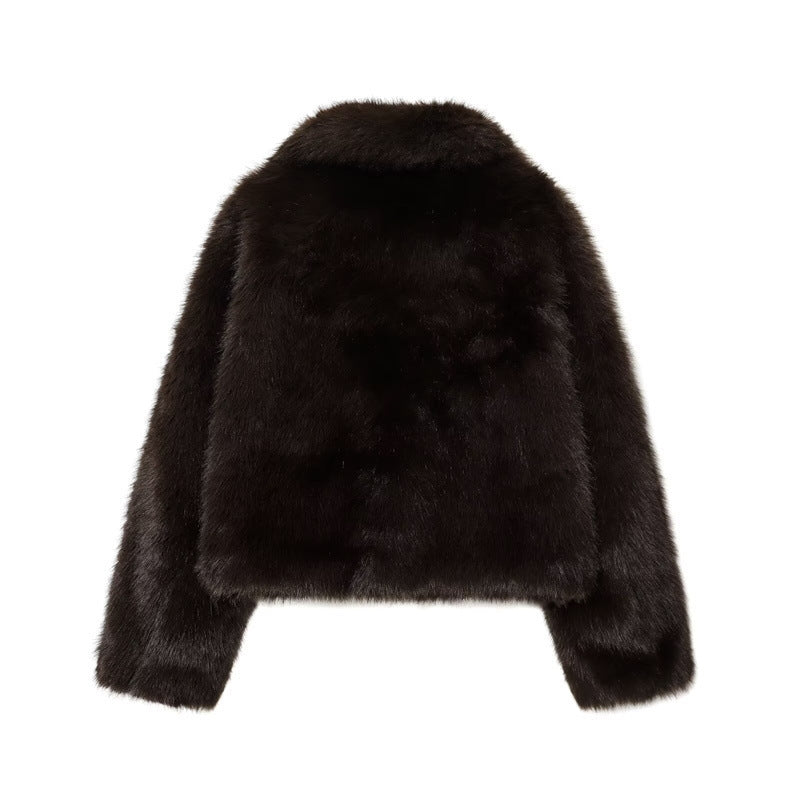 Artificial Fur Short Coat Jacket