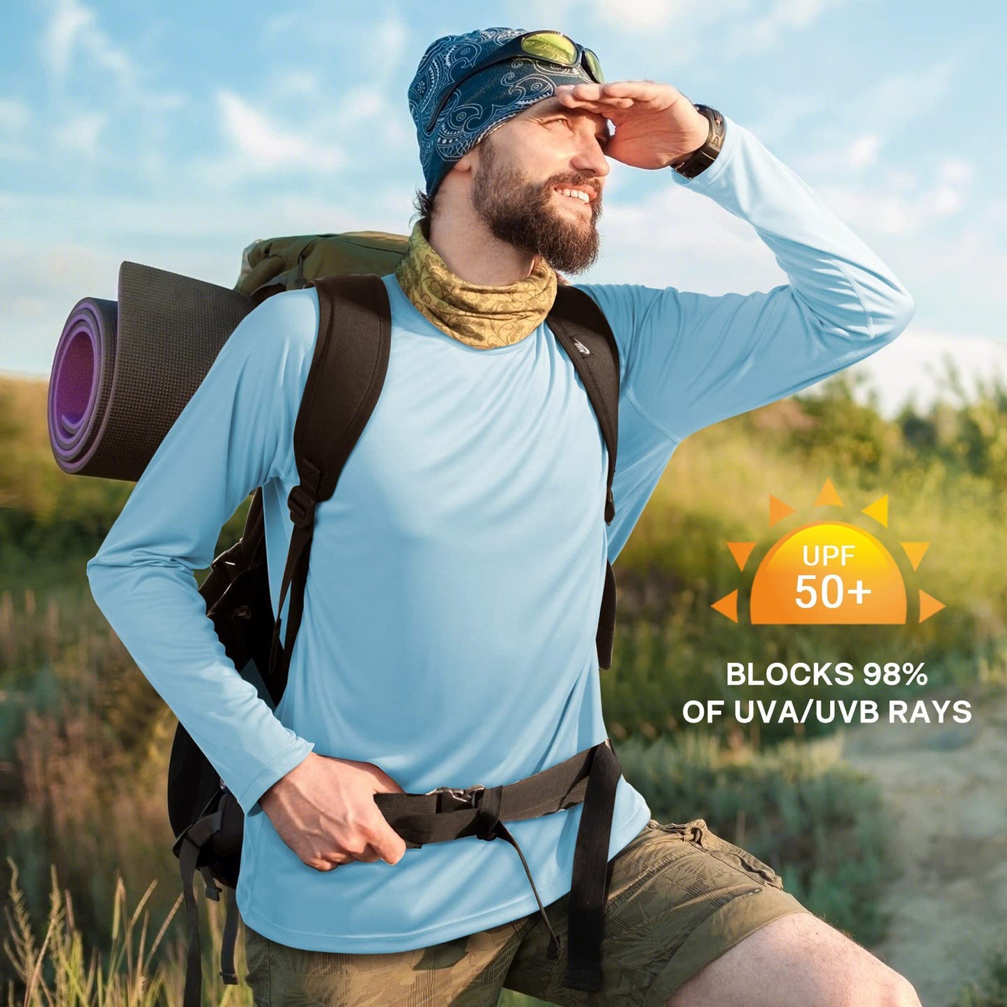 Quick-drying Solid Color Round Neck Sports Training Stretch Sun Protection Long Sleeve